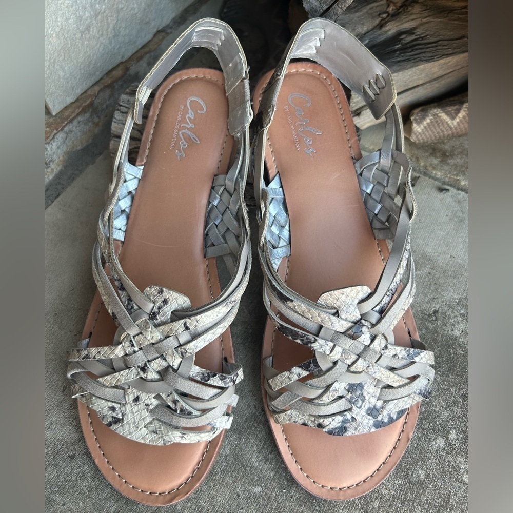 Carlos by Carlos Santana‎ Mavin slingback sandal in driftwood Sz-8.5. J